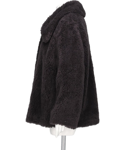 WOOL BOA WIDE COLLAR CORT