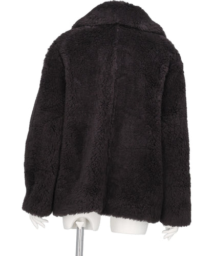 WOOL BOA WIDE COLLAR CORT