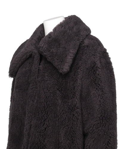 WOOL BOA WIDE COLLAR CORT
