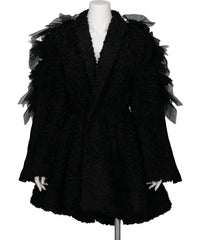 Chika Kisada(チカ キサダ)FLOWER PEPLUM COAT WITH SLEEVETULLE LINE