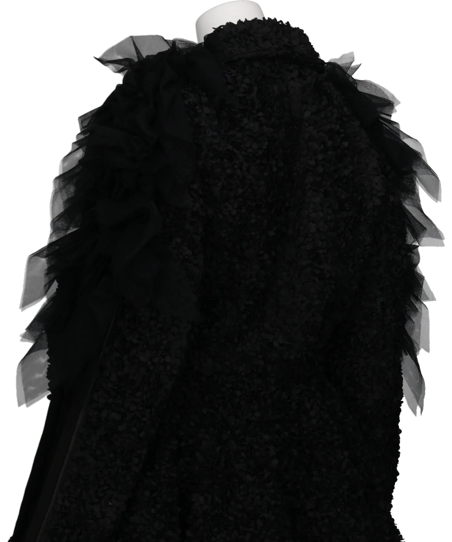 FLOWER PEPLUM COAT WITH SLEEVETULLE LINE