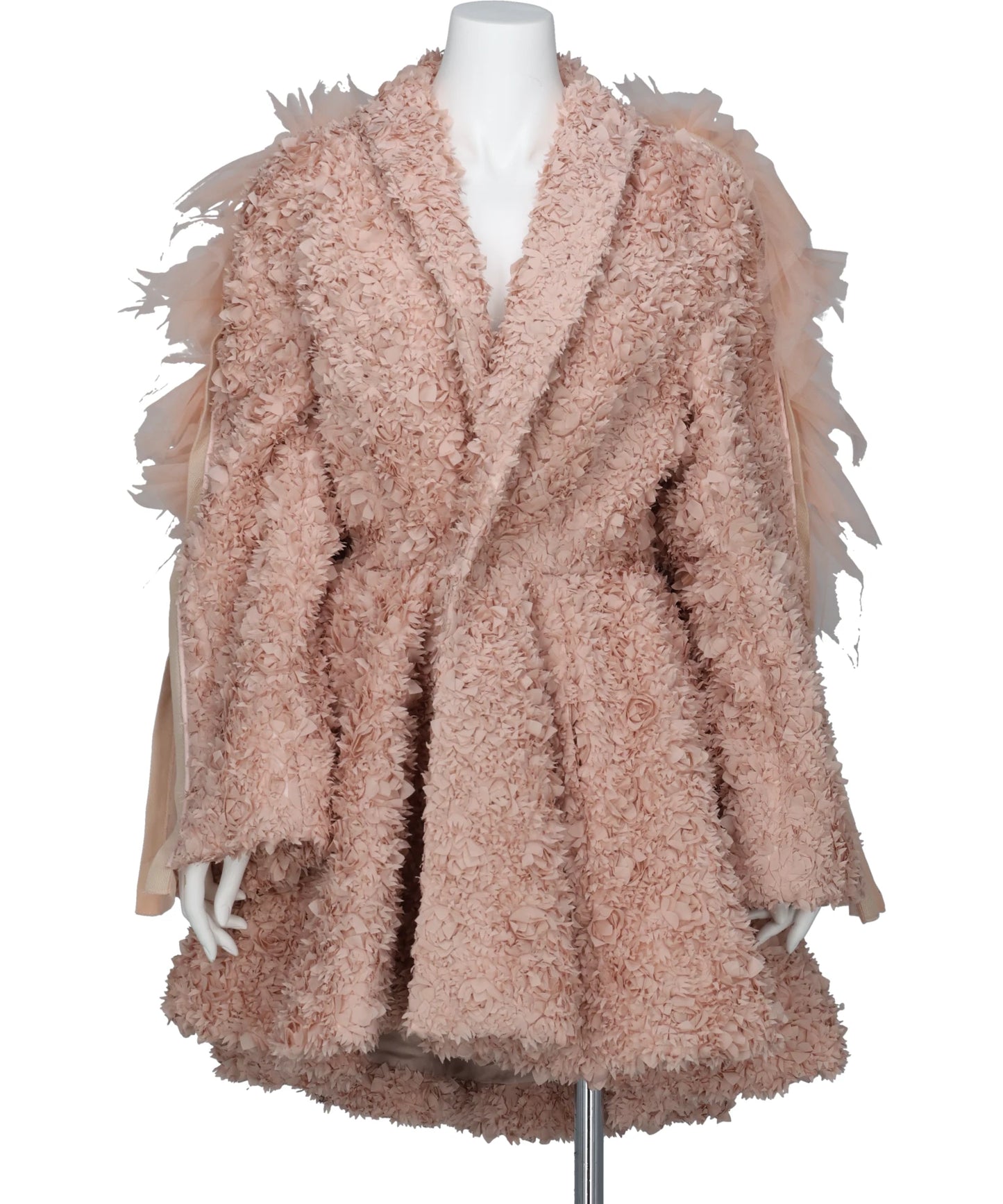 Chika Kisada(チカ キサダ)FLOWER PEPLUM COAT WITH SLEEVETULLE LINE
