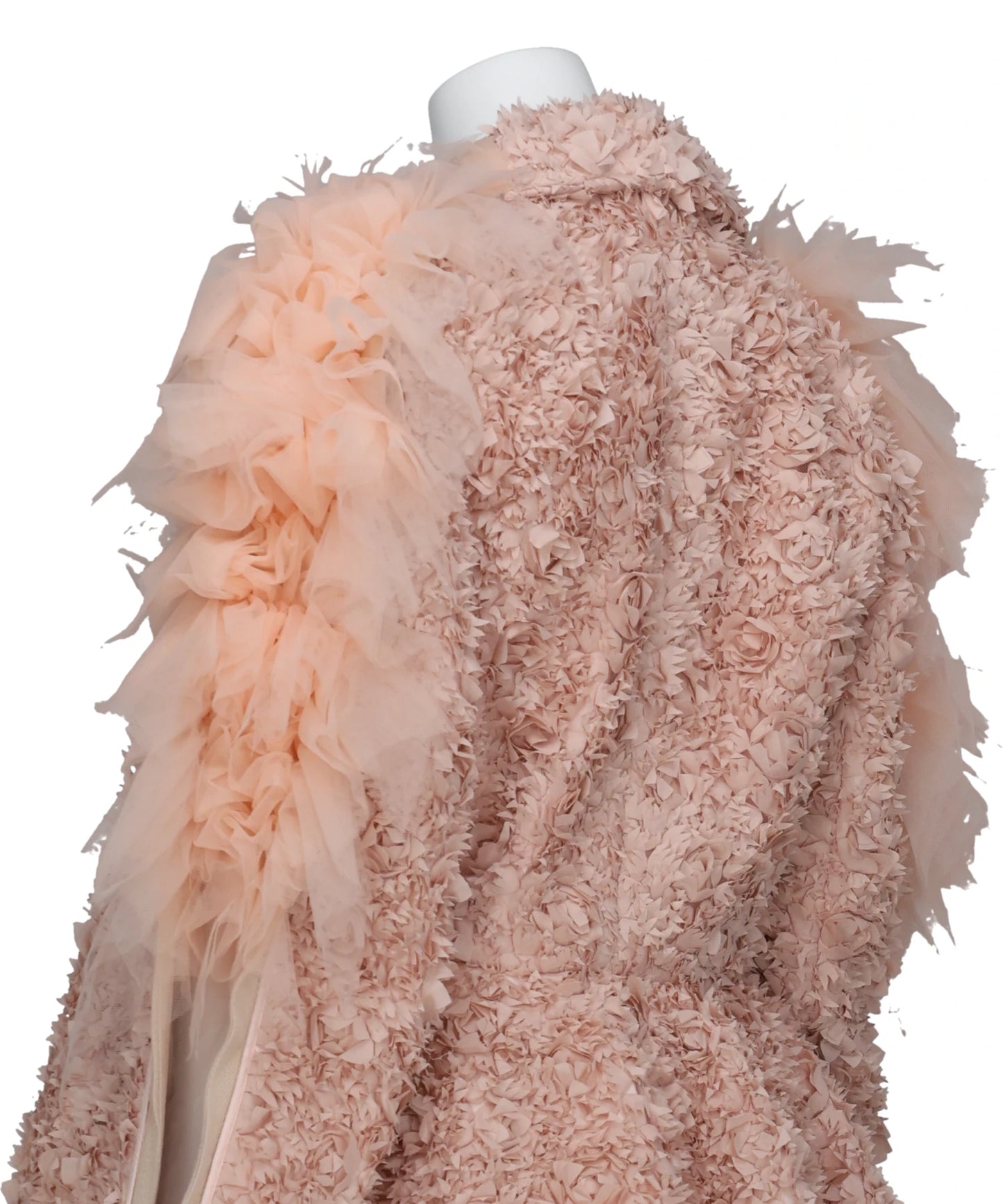 FLOWER PEPLUM COAT WITH SLEEVETULLE LINE