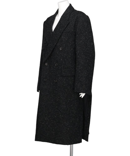 MELTON DOUBLE-BREASTED CHESTERFIELD COAT