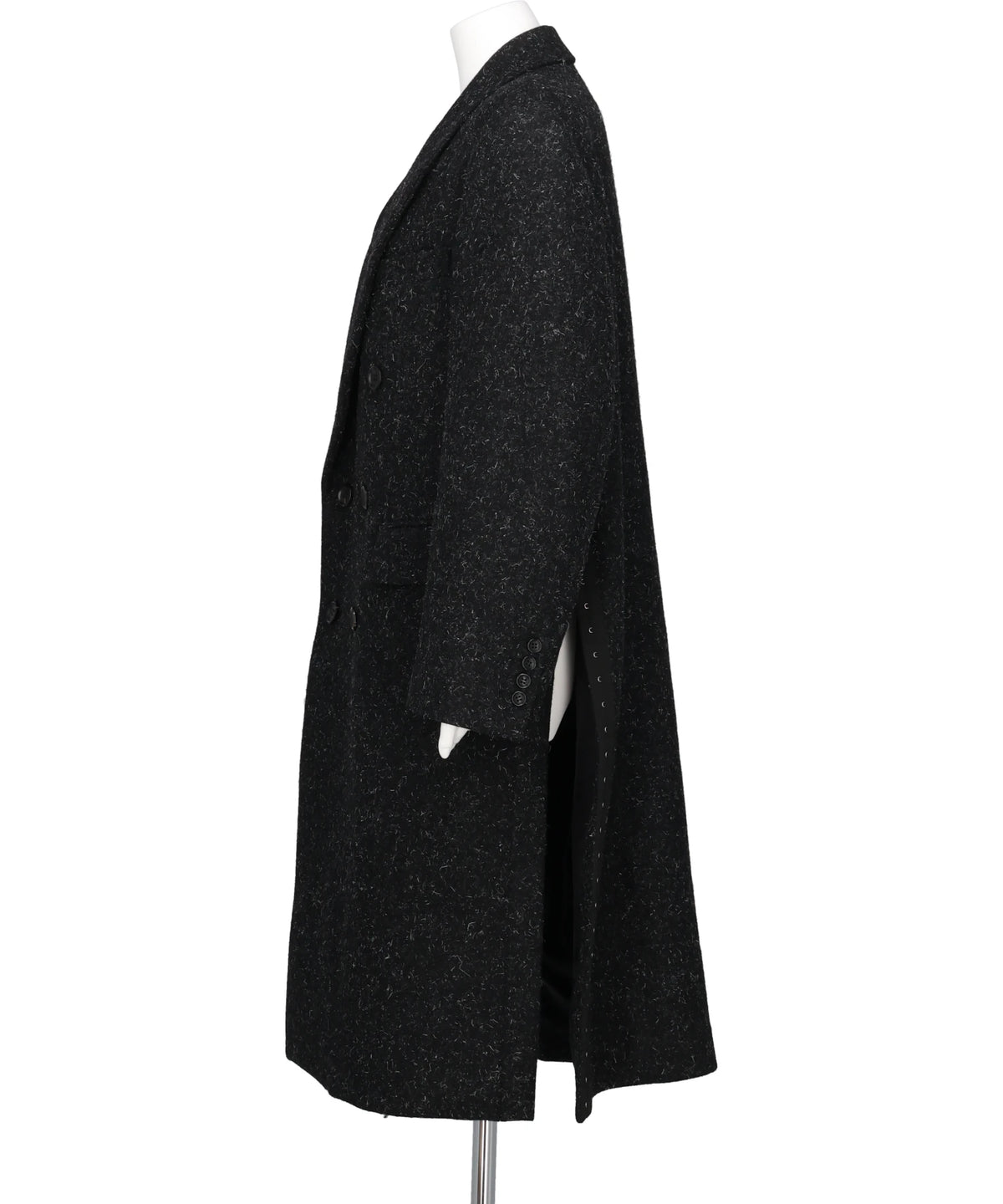 MELTON DOUBLE-BREASTED CHESTERFIELD COAT