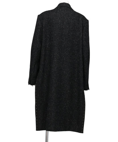 MELTON DOUBLE-BREASTED CHESTERFIELD COAT