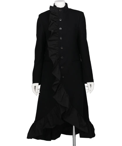 VOLANT STAND COLLAR COAT