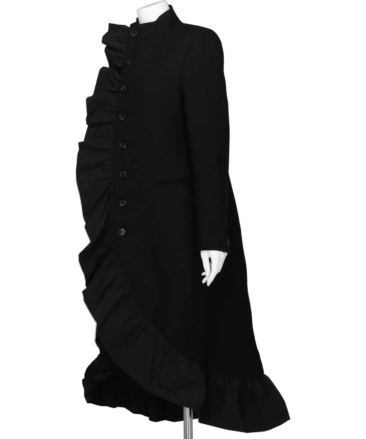 VOLANT STAND COLLAR COAT