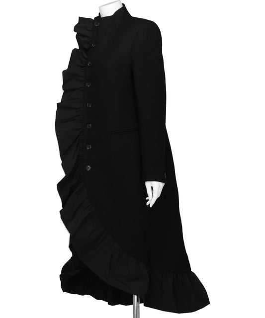 VOLANT STAND COLLAR COAT