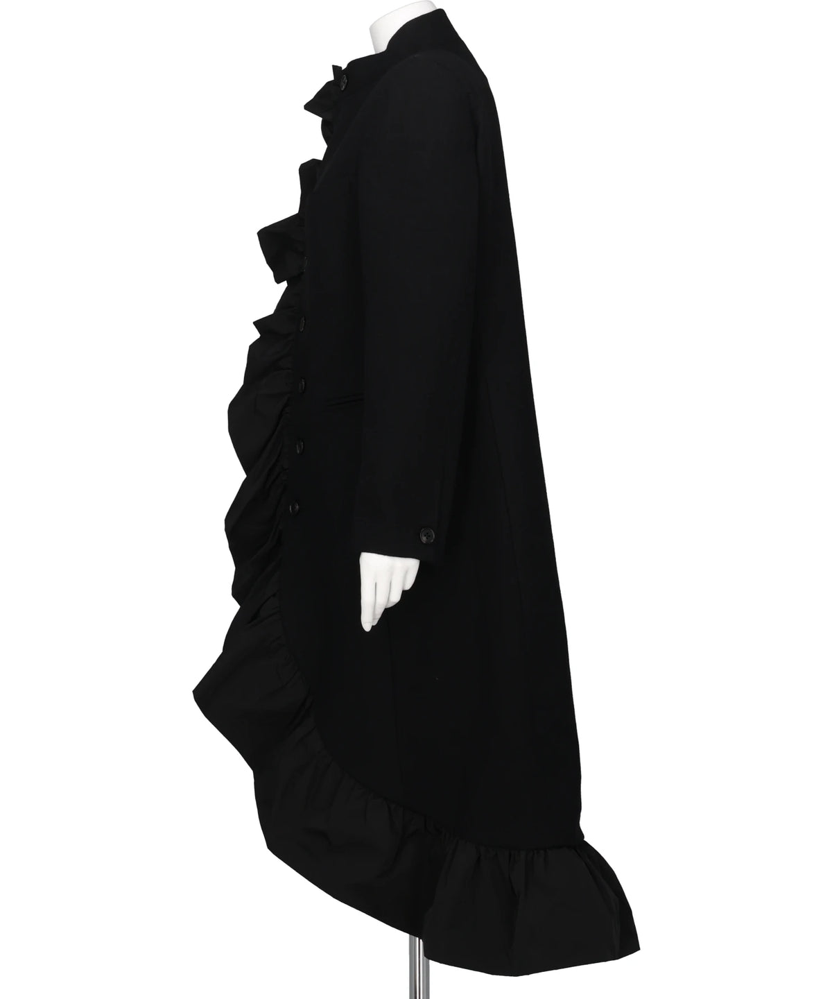 VOLANT STAND COLLAR COAT