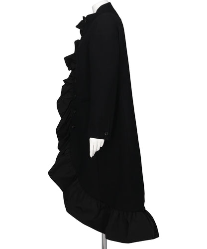 VOLANT STAND COLLAR COAT