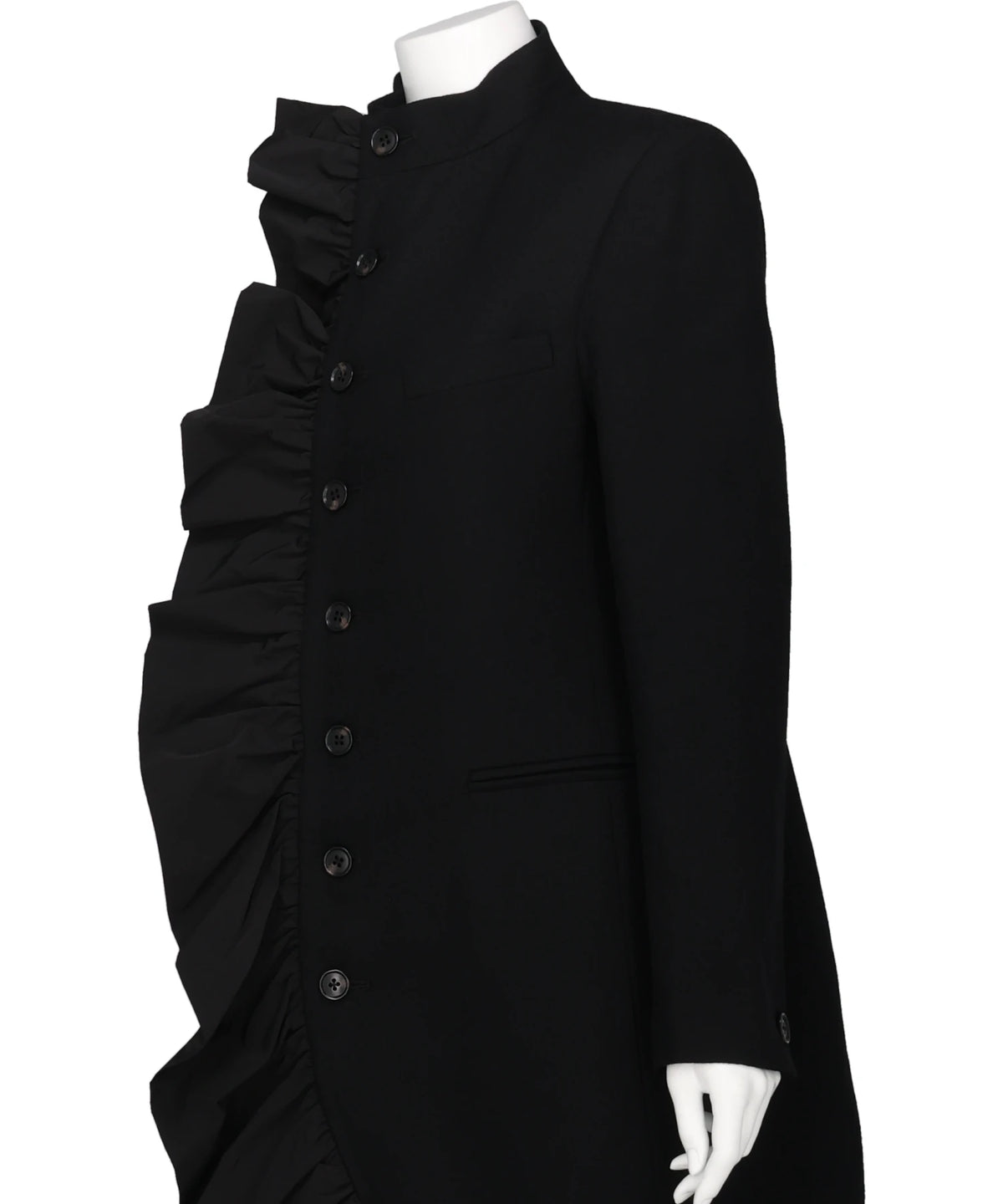 VOLANT STAND COLLAR COAT