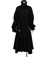 BIFURCATUM(ビフルカツム）2026AW ZIPPERED FLARE COAT 26AW-CO01