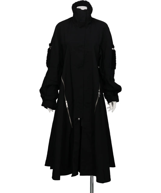 BIFURCATUM(ビフルカツム）2026AW ZIPPERED FLARE COAT 26AW-CO01