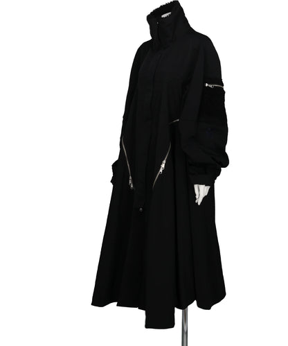 ZIPPERED FLARE COAT