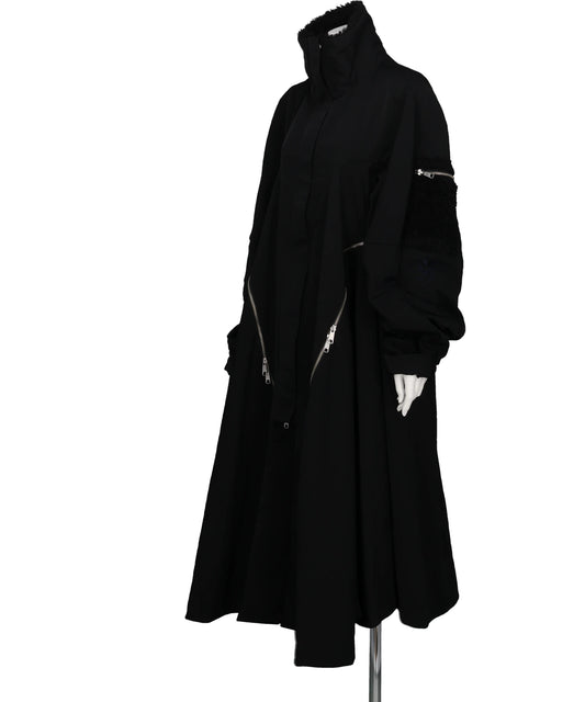 ZIPPERED FLARE COAT
