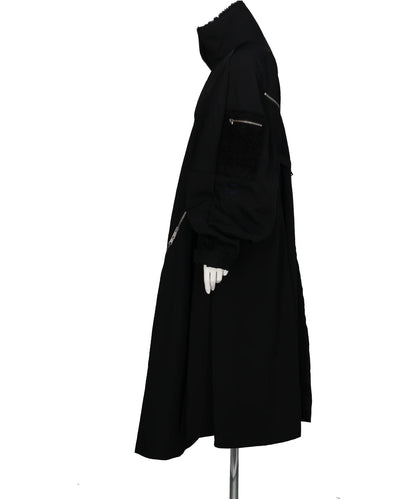 ZIPPERED FLARE COAT