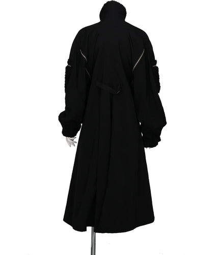 ZIPPERED FLARE COAT