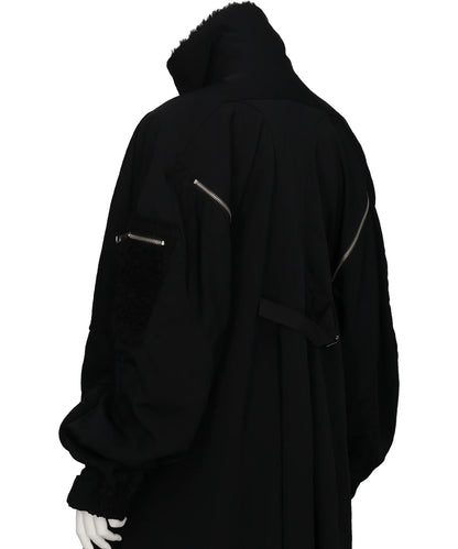 ZIPPERED FLARE COAT