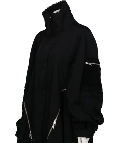 ZIPPERED FLARE COAT