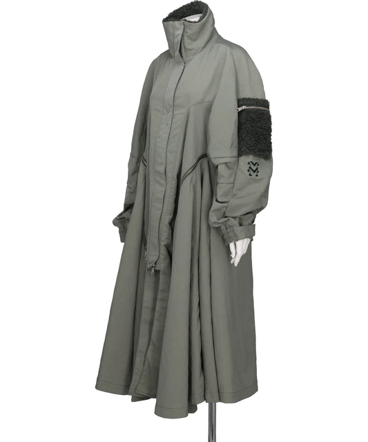 ZIPPERED FLARE COAT