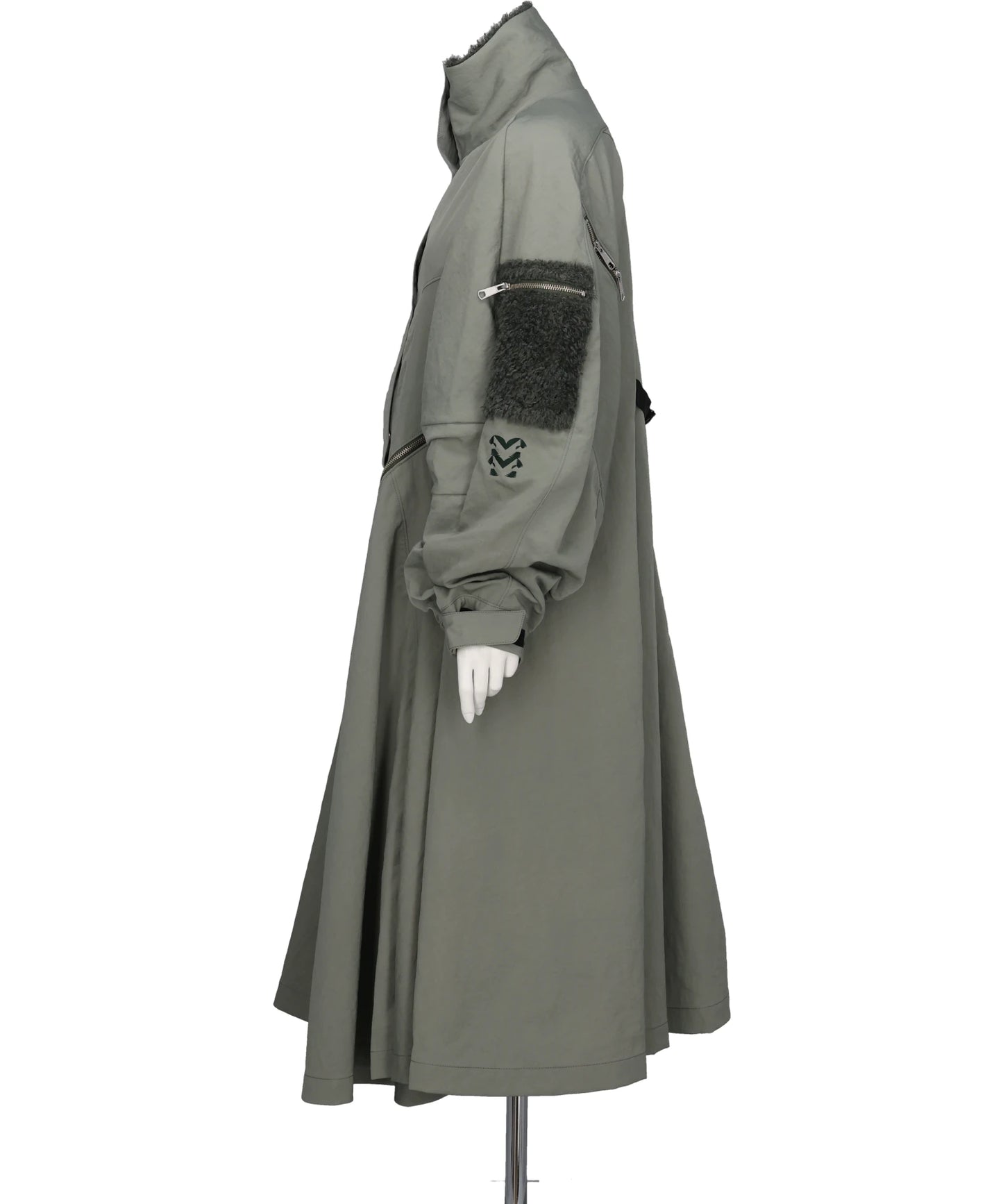ZIPPERED FLARE COAT