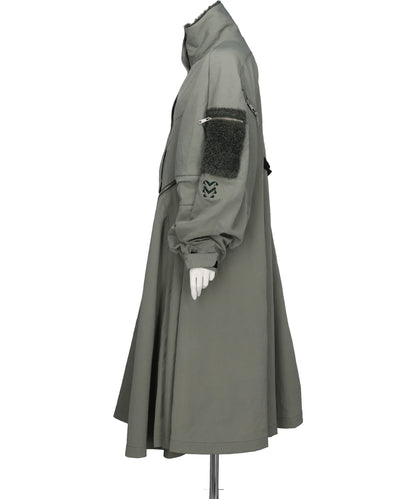 ZIPPERED FLARE COAT