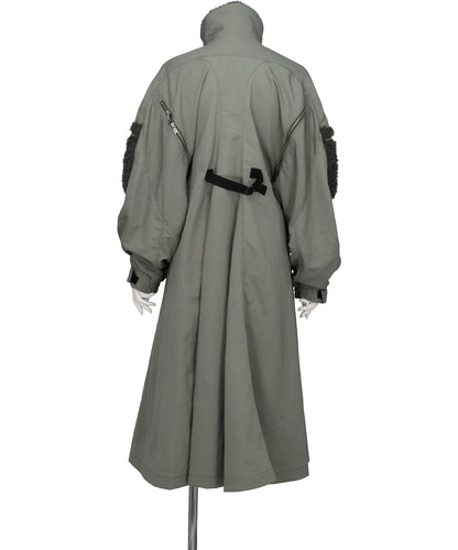 ZIPPERED FLARE COAT
