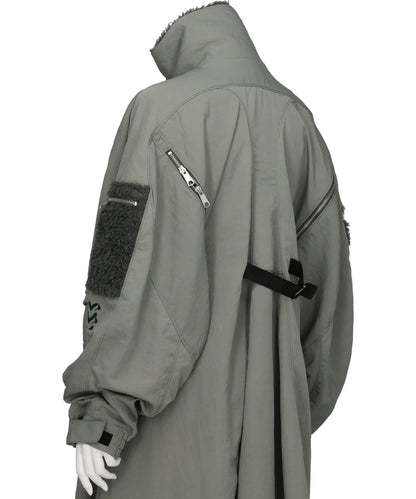 ZIPPERED FLARE COAT