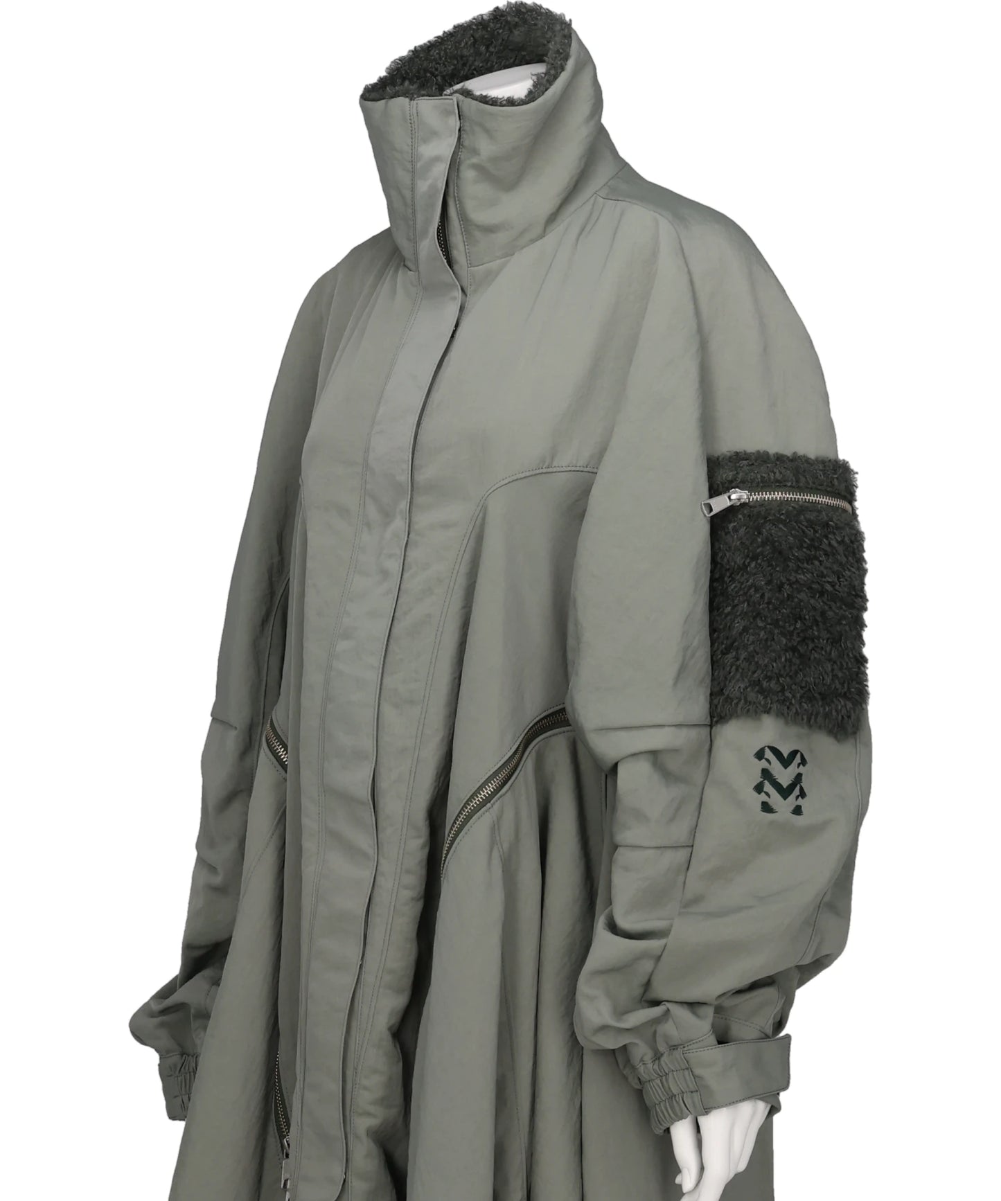 ZIPPERED FLARE COAT