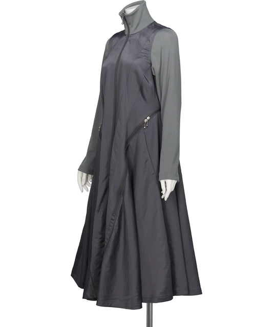 ZIPPERED DRESS COAT