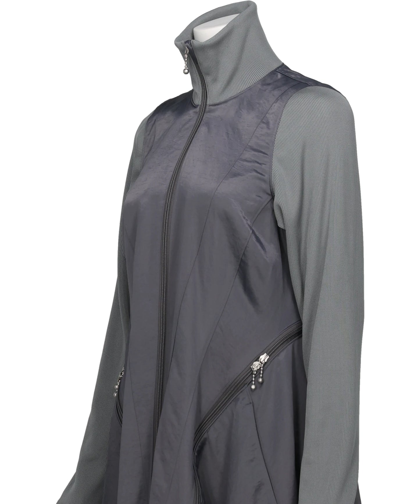 ZIPPERED DRESS COAT