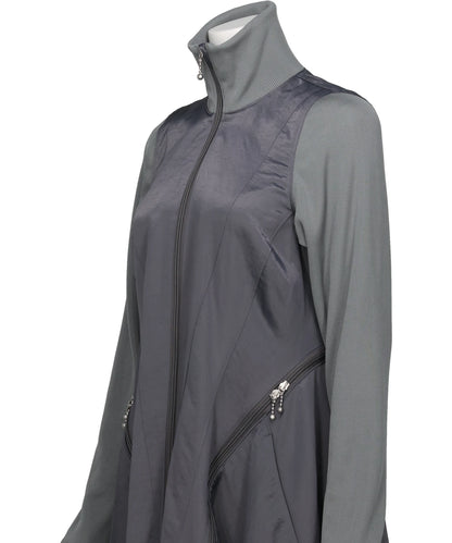 ZIPPERED DRESS COAT