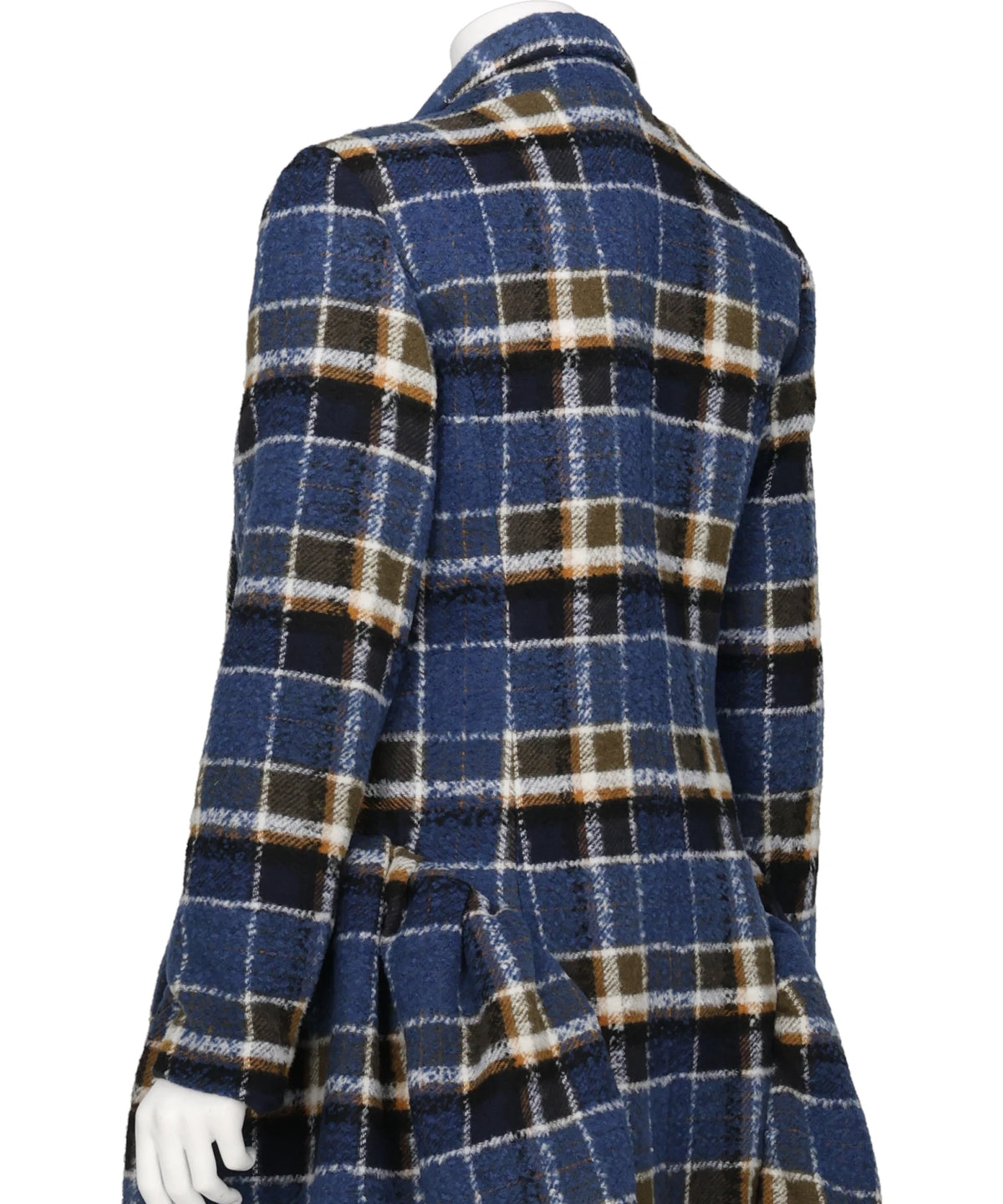 BIG CHECK LOW-LAPEL COAT DRESS