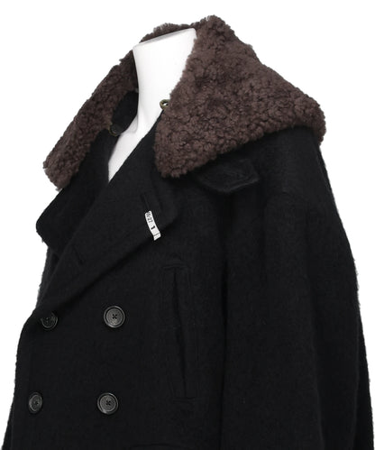 DETACHABLE COLLAR SHAGGY COAT