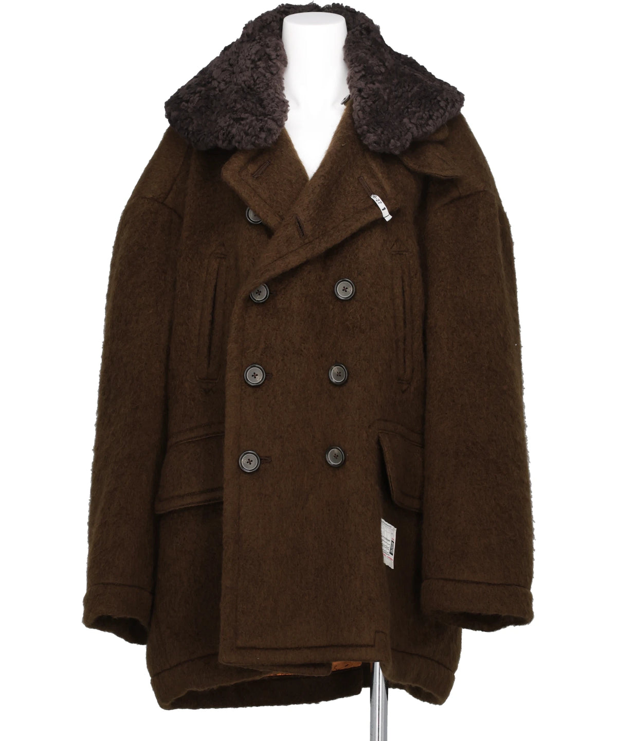 Maison MIHARA YASUHIRO(メゾンミハラヤスヒロ) 2026AW DETACHABLE COLLAR SHAGGY COAT B17CT011
