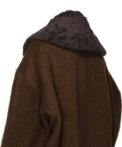 DETACHABLE COLLAR SHAGGY COAT