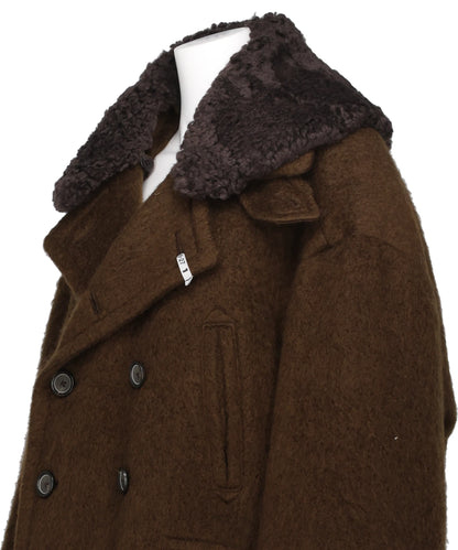 DETACHABLE COLLAR SHAGGY COAT