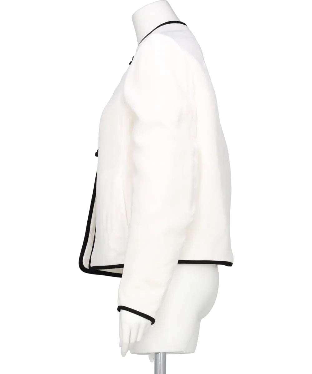 VISCOSE RAYON FLORAL JACQUARD SILK FILLING JACKET