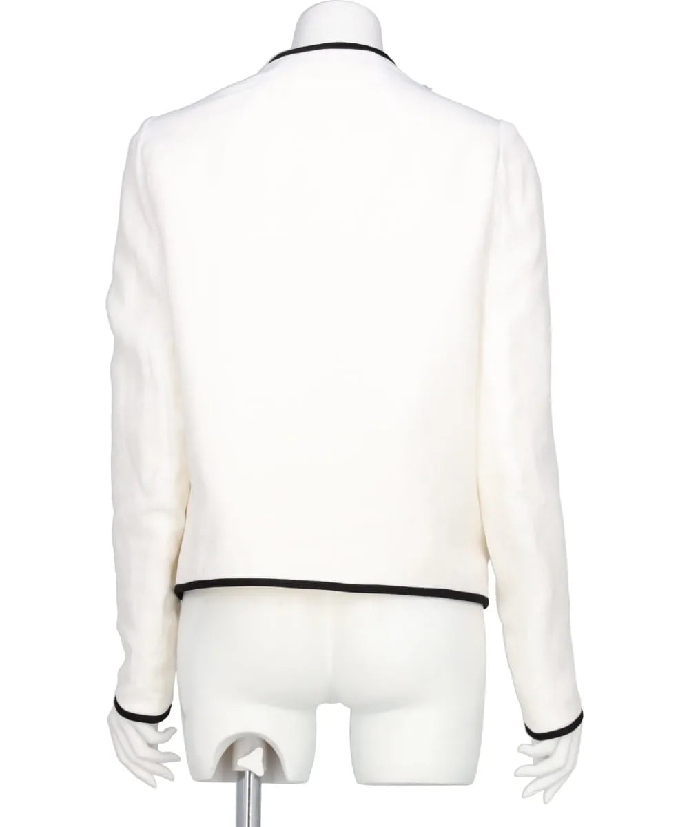 VISCOSE RAYON FLORAL JACQUARD SILK FILLING JACKET