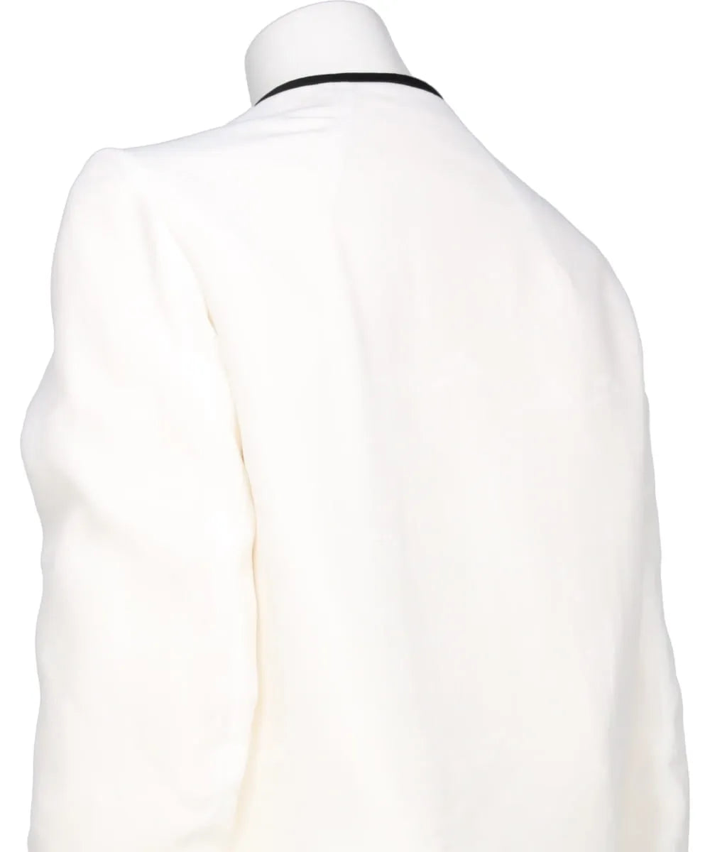 VISCOSE RAYON FLORAL JACQUARD SILK FILLING JACKET