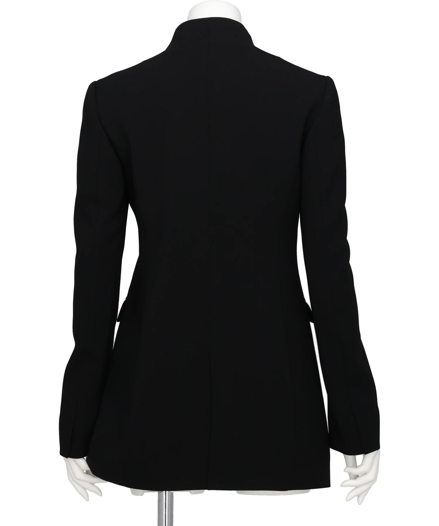 ACETATE POLYESTER COLLARLESSDOUBLE BREASTED SUIT JACKET