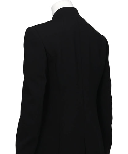ACETATE POLYESTER COLLARLESSDOUBLE BREASTED SUIT JACKET