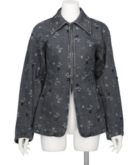 Mame Kurogouchi(マメクロゴウチ) 2026SS FLORAL JACQUARD DENIM JACKET MM26SS-JK079
