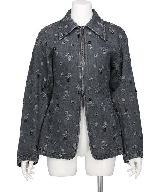 Mame Kurogouchi(マメクロゴウチ) 2026SS FLORAL JACQUARD DENIM JACKET MM26SS-JK079