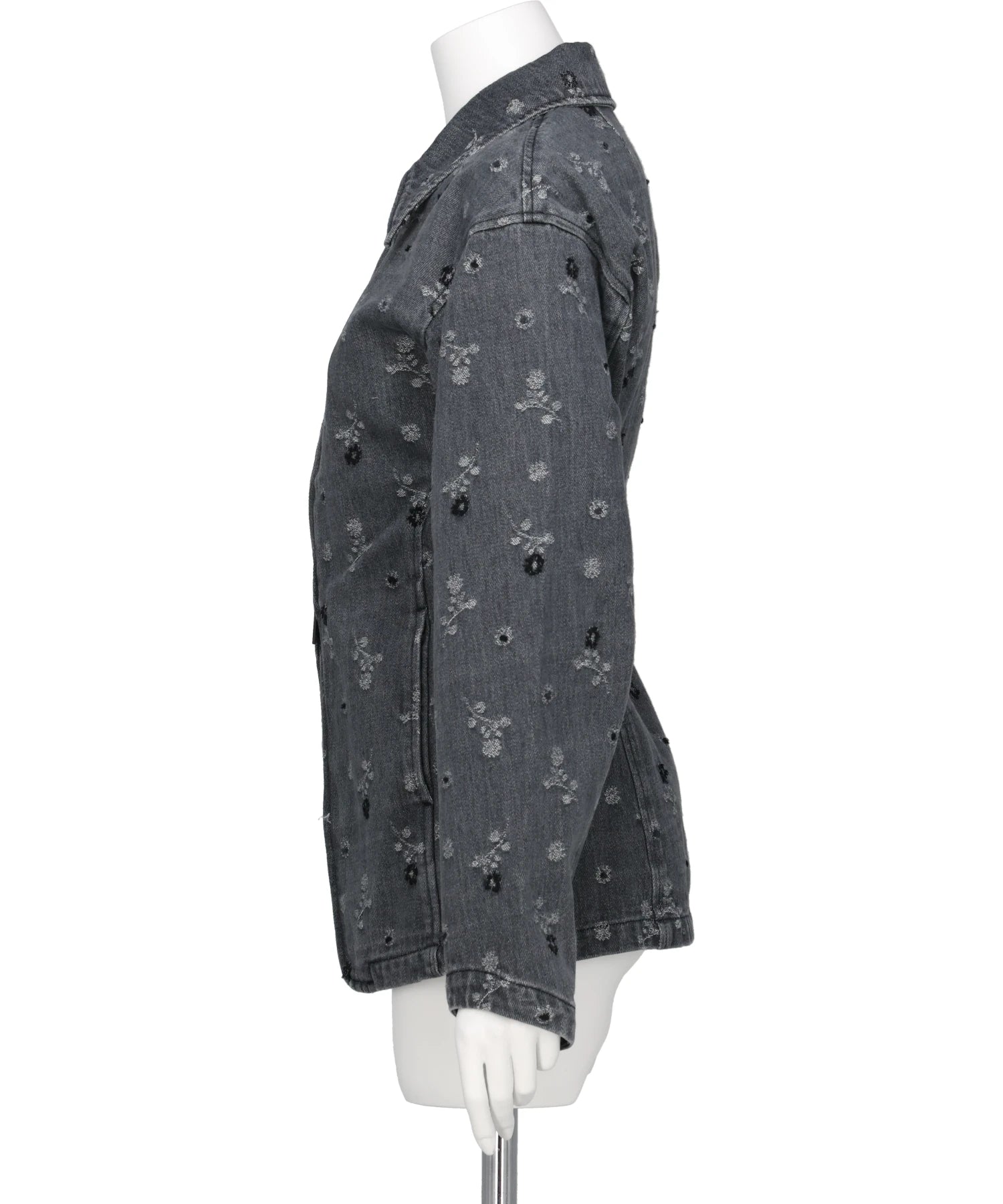 マメクロゴウチ Grain Finish Flap Front Jacket Mame Kurogouchi Grain Finish Flap Front Jacket - Black