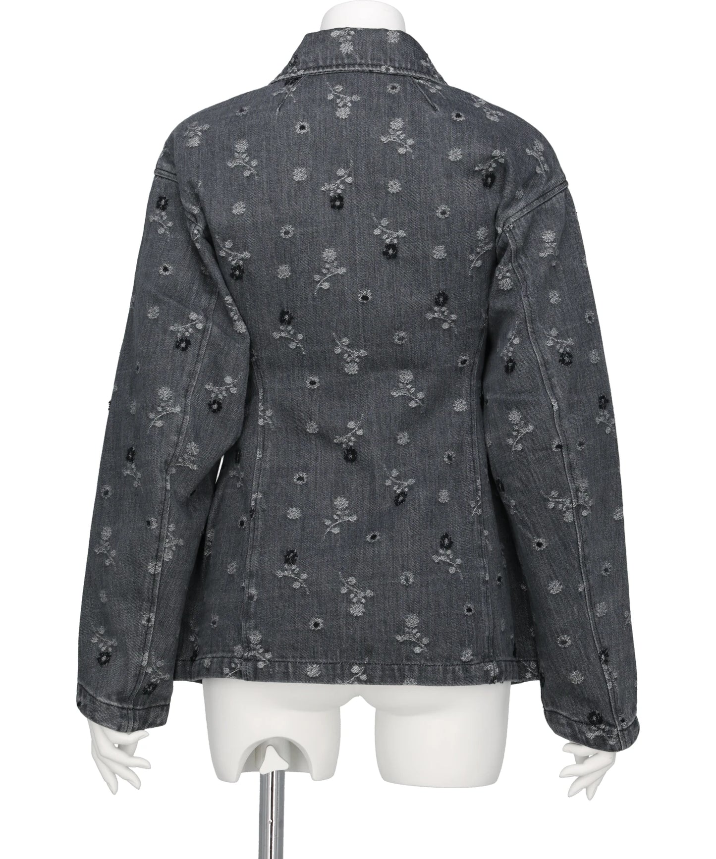 FLORAL JACQUARD DENIM JACKET