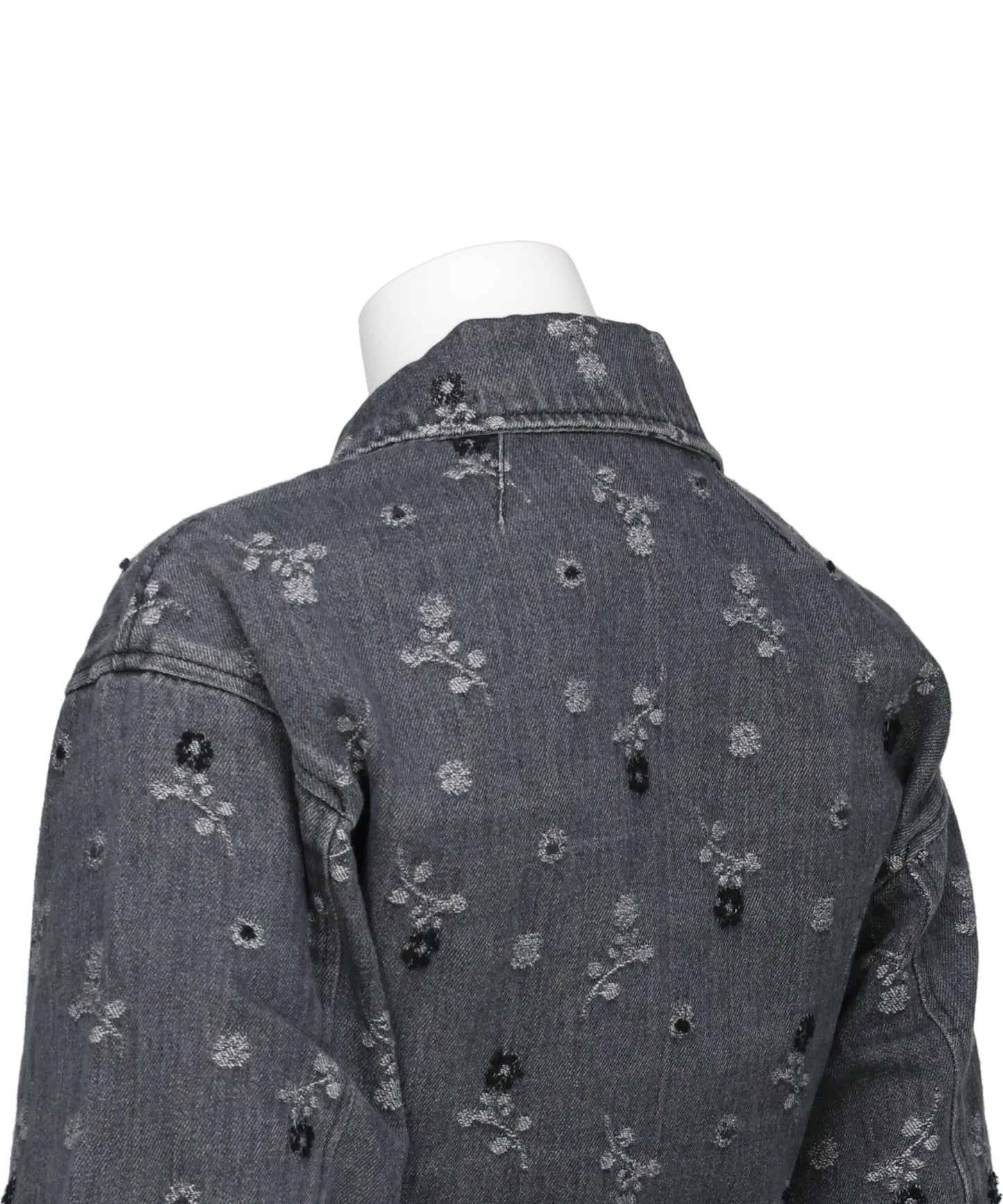 FLORAL JACQUARD DENIM JACKET