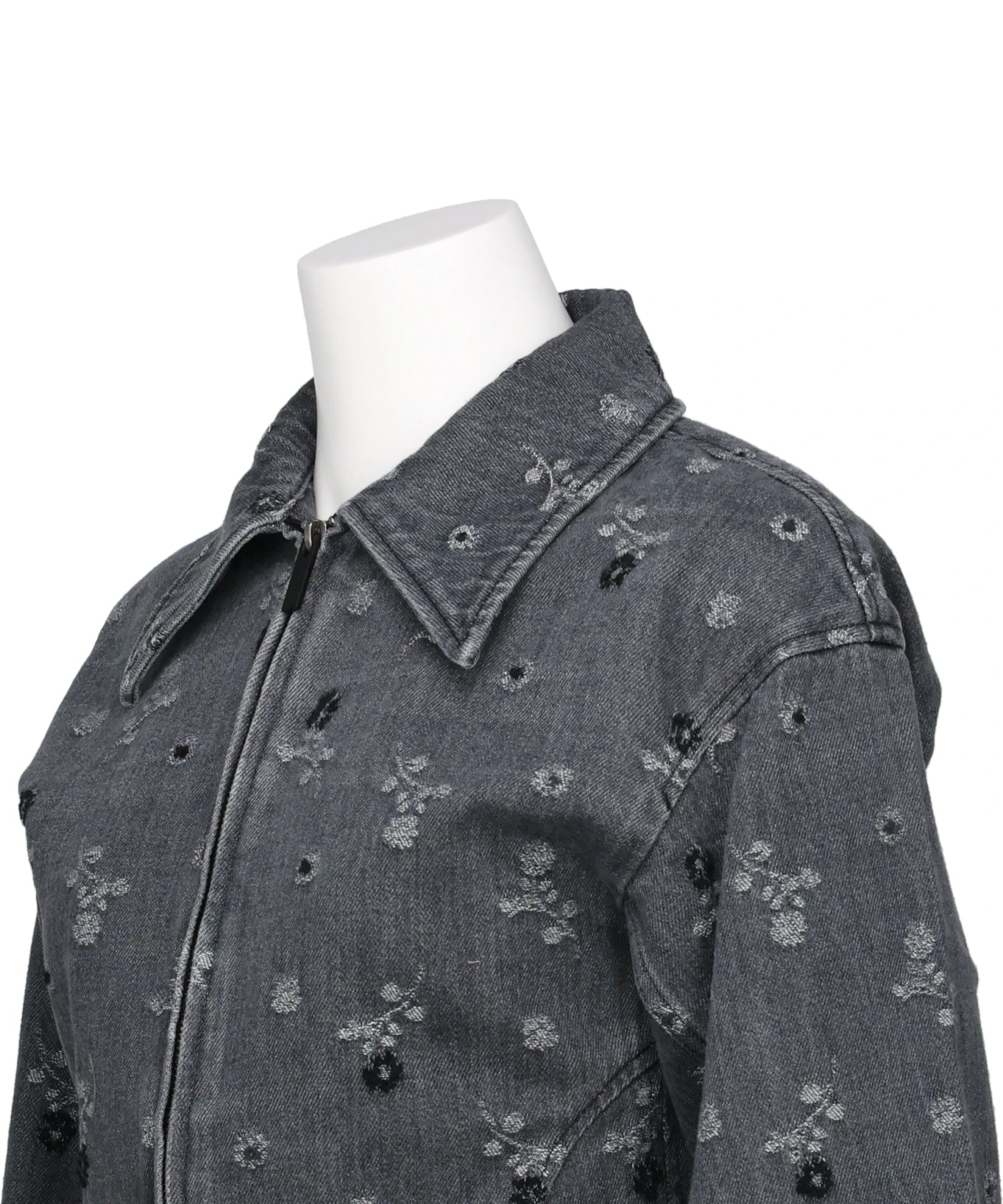 FLORAL JACQUARD DENIM JACKET