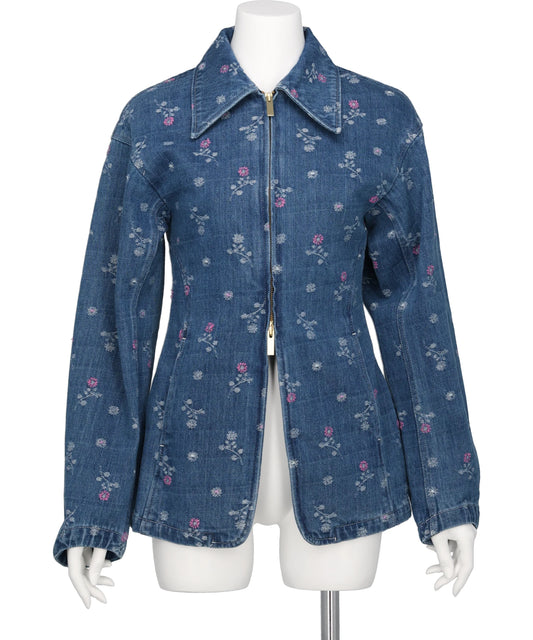 Mame Kurogouchi(マメクロゴウチ) 2026SS FLORAL JACQUARD DENIM JACKET MM26SS-JK079